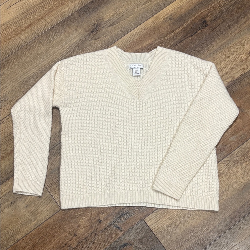 Rachel Zoe 100% 2-ply Cashmere Sweater- size Large